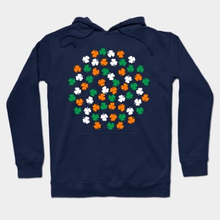 St Patricks Day Shamrock Green White Orange Hoodie